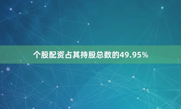 个股配资占其持股总数的49.95%