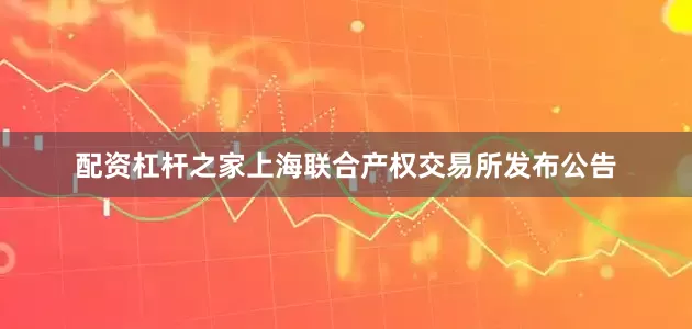 配资杠杆之家上海联合产权交易所发布公告